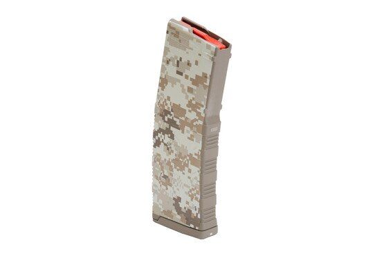 Polymer Amend2 5.56 NATO magazine with desert digital camo print